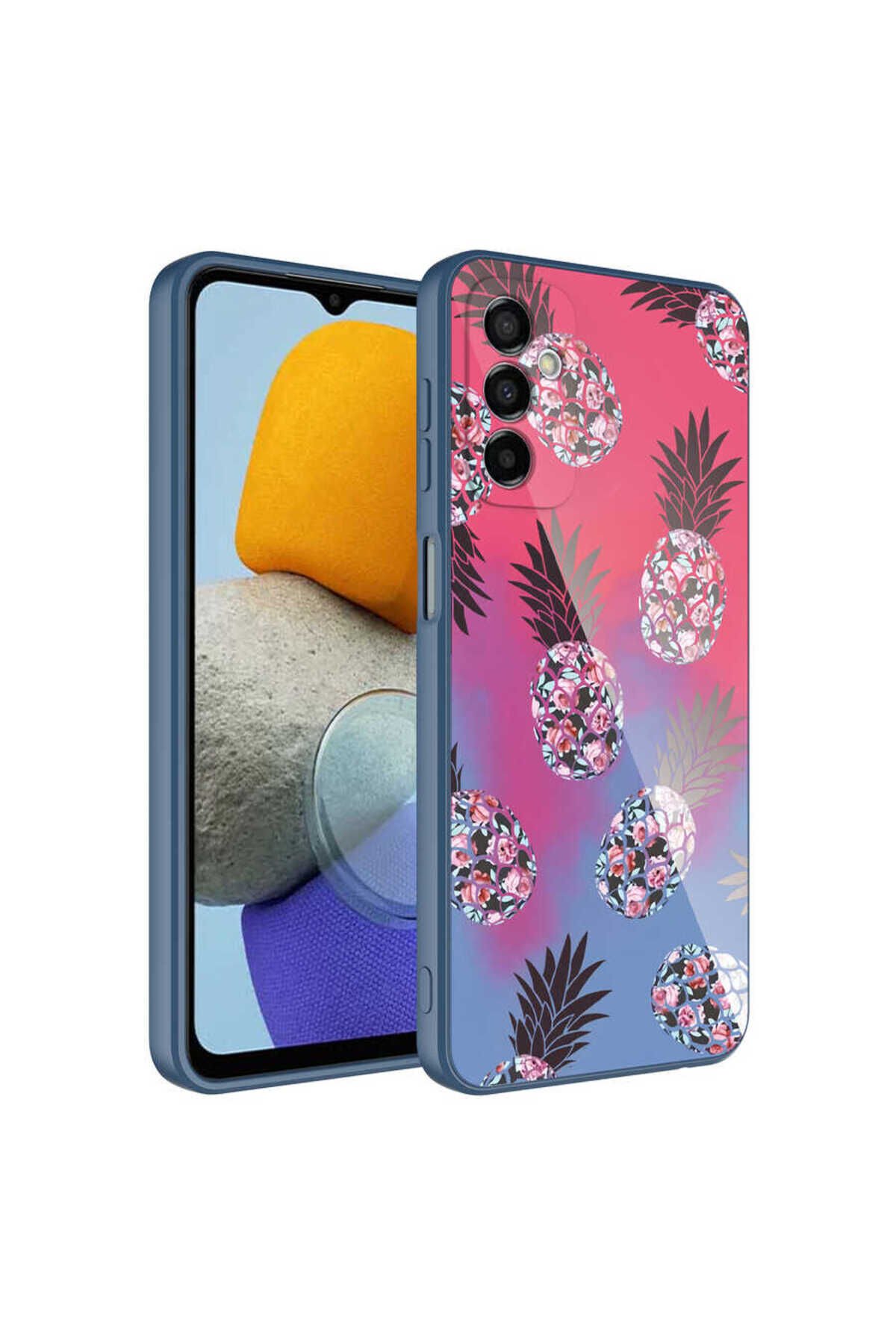 Galaxy M23 Kılıf Kamera Korumalı Desenli Sert Silikon BSAY Epoksi Kapak - NO1 No3