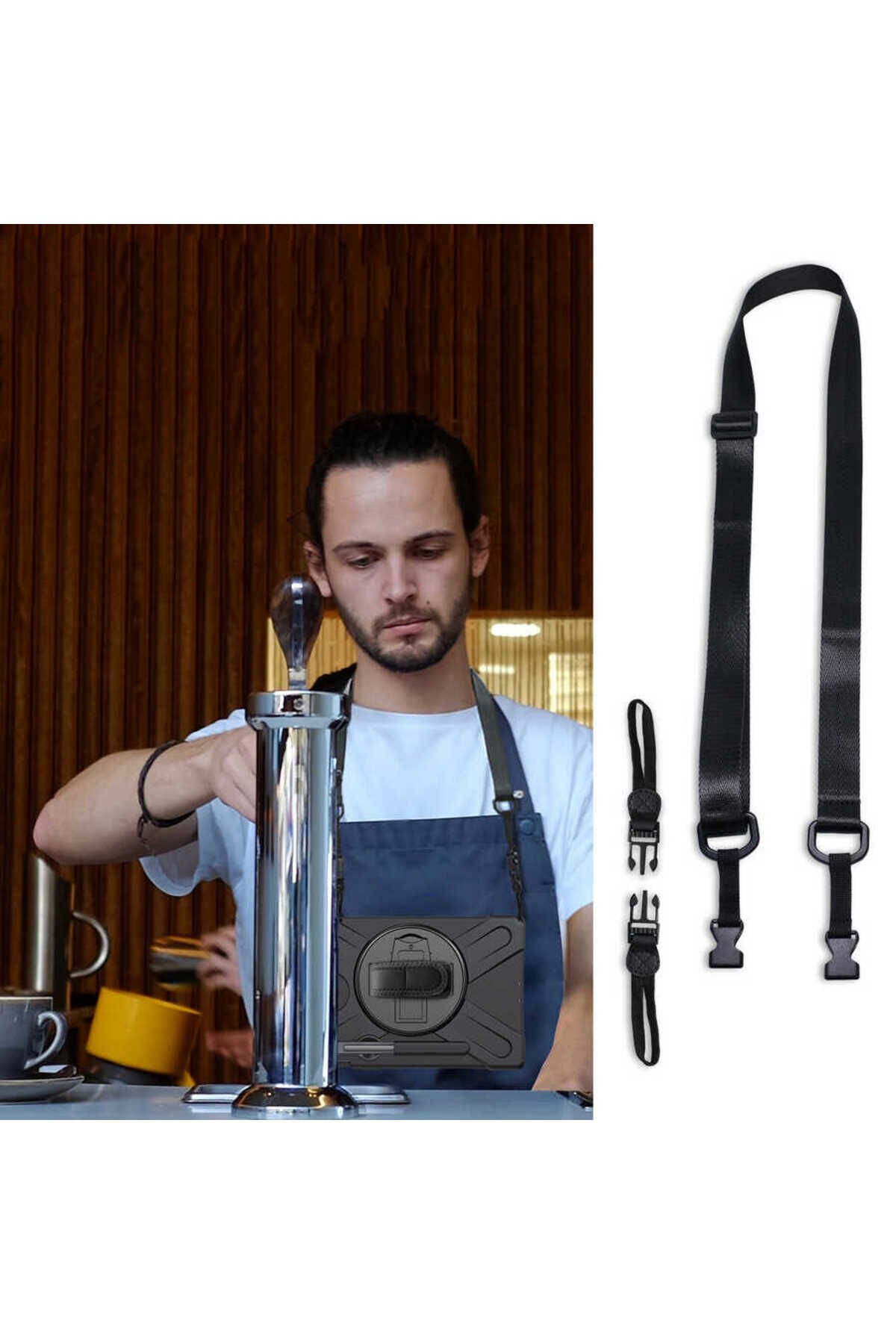 Galaxy Tab S7 T870 Kılıf Uyumlu BSAY Defender Tablet Silikon-Siyah Siyah