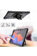 Galaxy Tab S7 T870 Kılıf Uyumlu BSAY Defender Tablet Silikon-Siyah Siyah