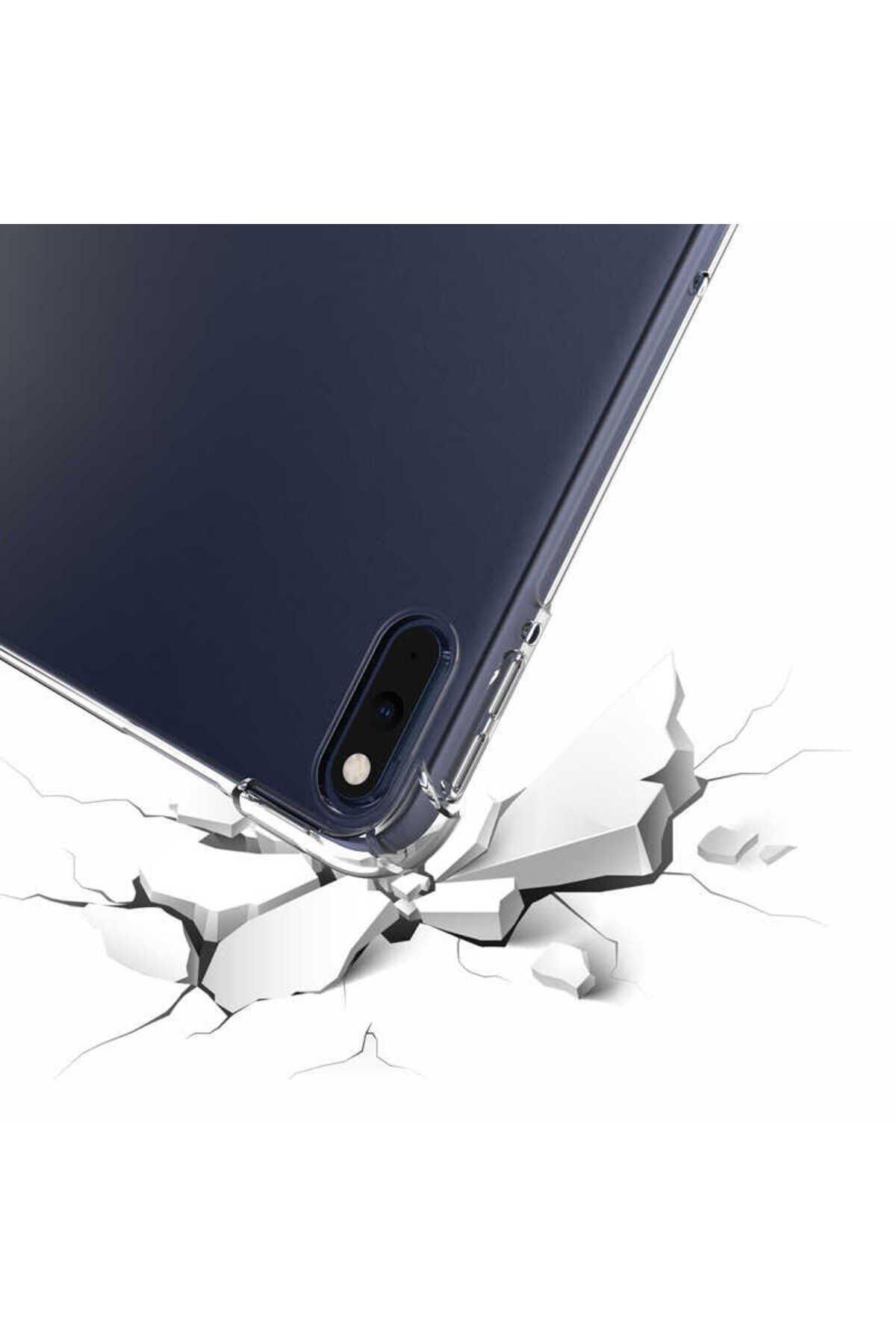 MatePad 10.4 Uyumlu BSAY Tablet Nitro Anti Shock Silikon Kapak-Renksiz Renksiz