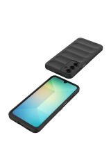 Galaxy A17 Kılıf Esnek TPU Oyuklu Arka Yüzey Tasarımlı BSAY Etnik Silikon Kapak - Lacivert Yeşil
