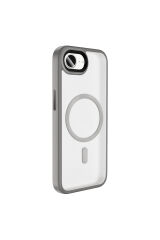 iPhone 17E Kılıf Mat Arka Yüzey Wireless Şarj Özellikli Zore Flet M-safe Kapak - Siyah Siyah