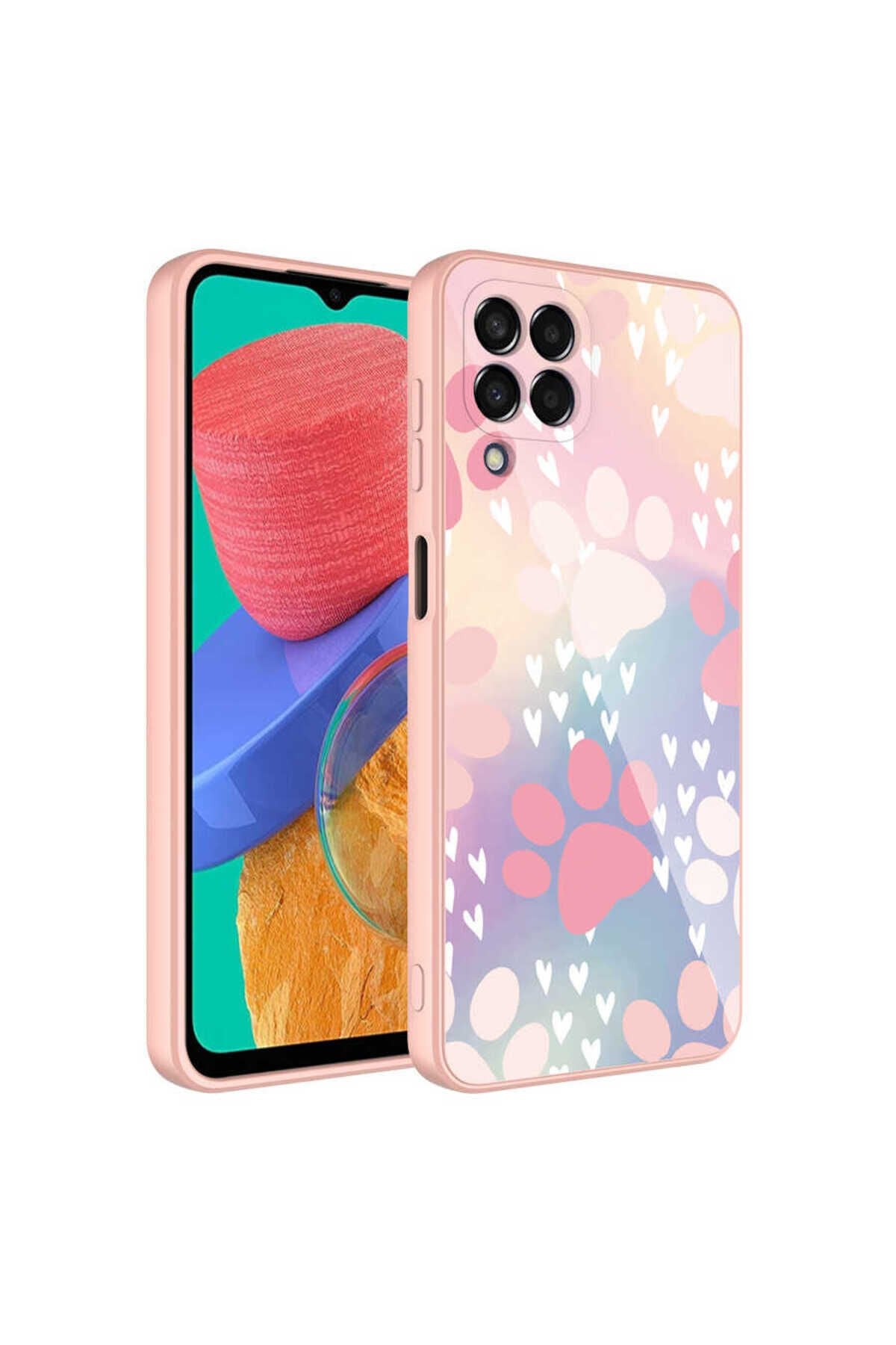 Galaxy M33 Kılıf Kamera Korumalı Desenli Sert Silikon BSAY Epoksi Kapak - NO4 No4