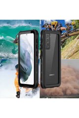 Galaxy S21 Plus Kılıf 1-1 Su Geçirmez Kılıf - Siyah Siyah