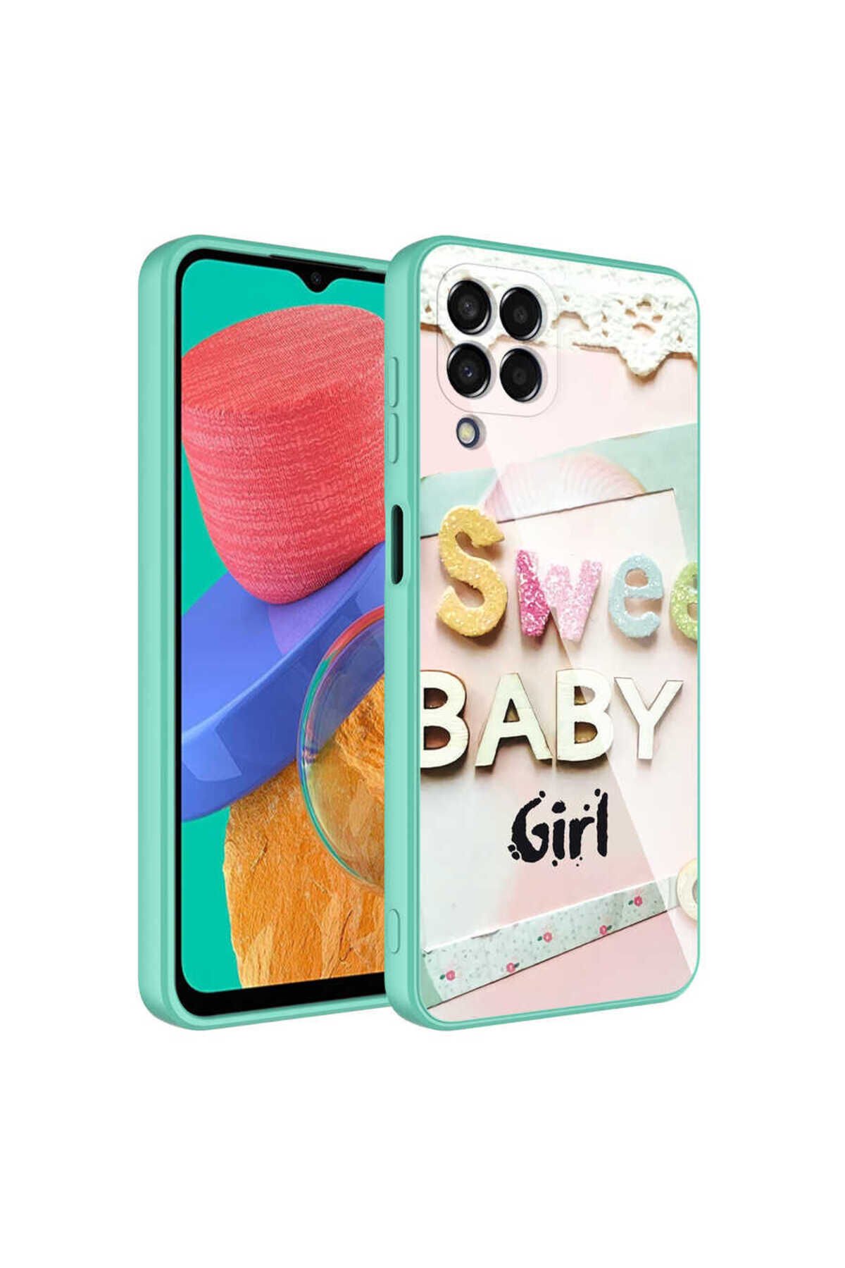 Galaxy M33 Kılıf Kamera Korumalı Desenli Sert Silikon NXAR Epoksi Kapak - NO2 No7