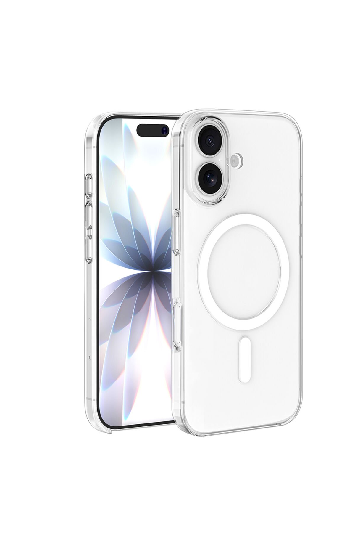 iPhone 17 Kılıf BSAY Wireless Şarj Özellikli Şeffaf Orjin Kapak - Şeffaf