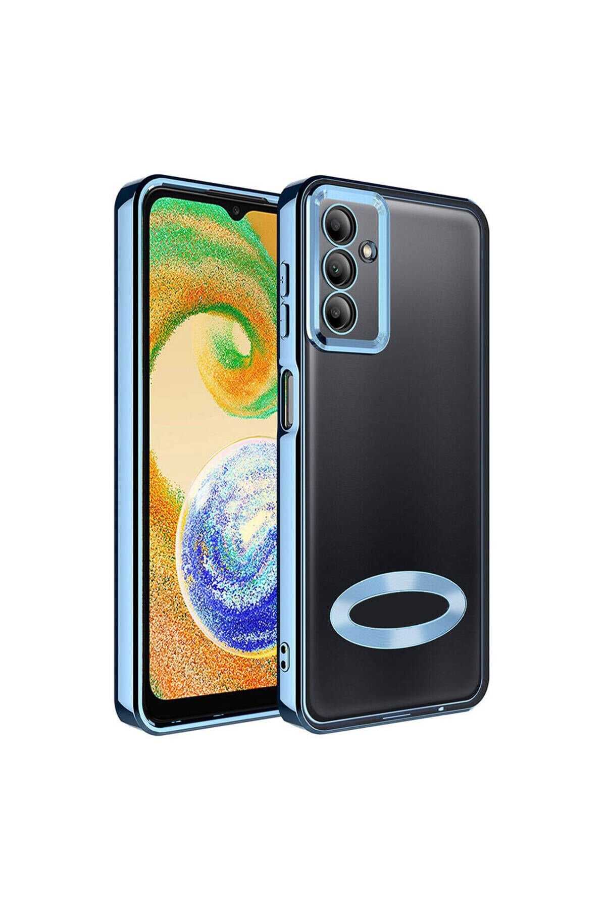 Galaxy A05S Kılıf Kamera Korumalı Logo Gösteren NXAR Omega Kapak - Sierra Mavi Sierra Mavi