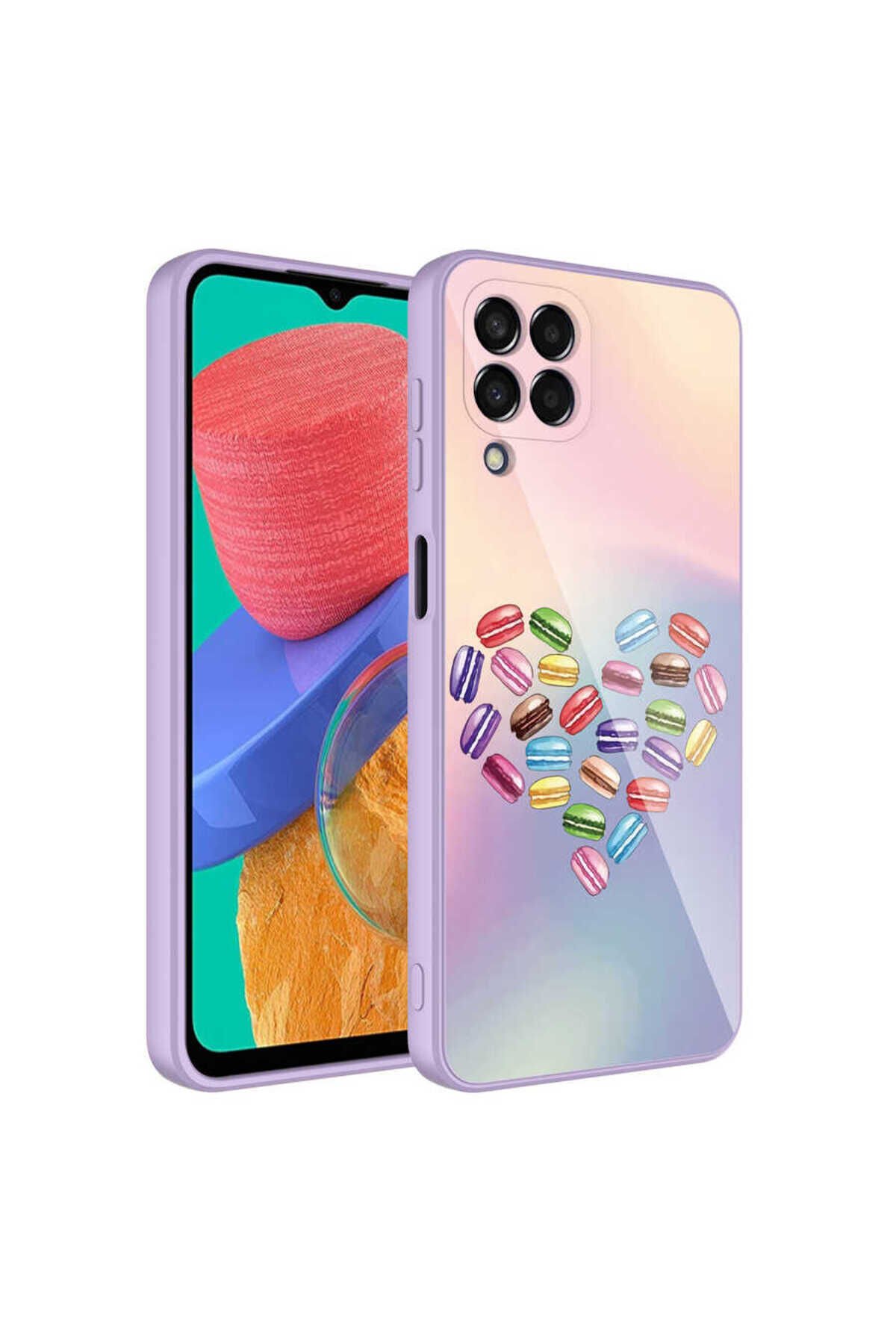 Galaxy M33 Kılıf Kamera Korumalı Desenli Sert Silikon SBT Epoksi Kapak - NO1 No1