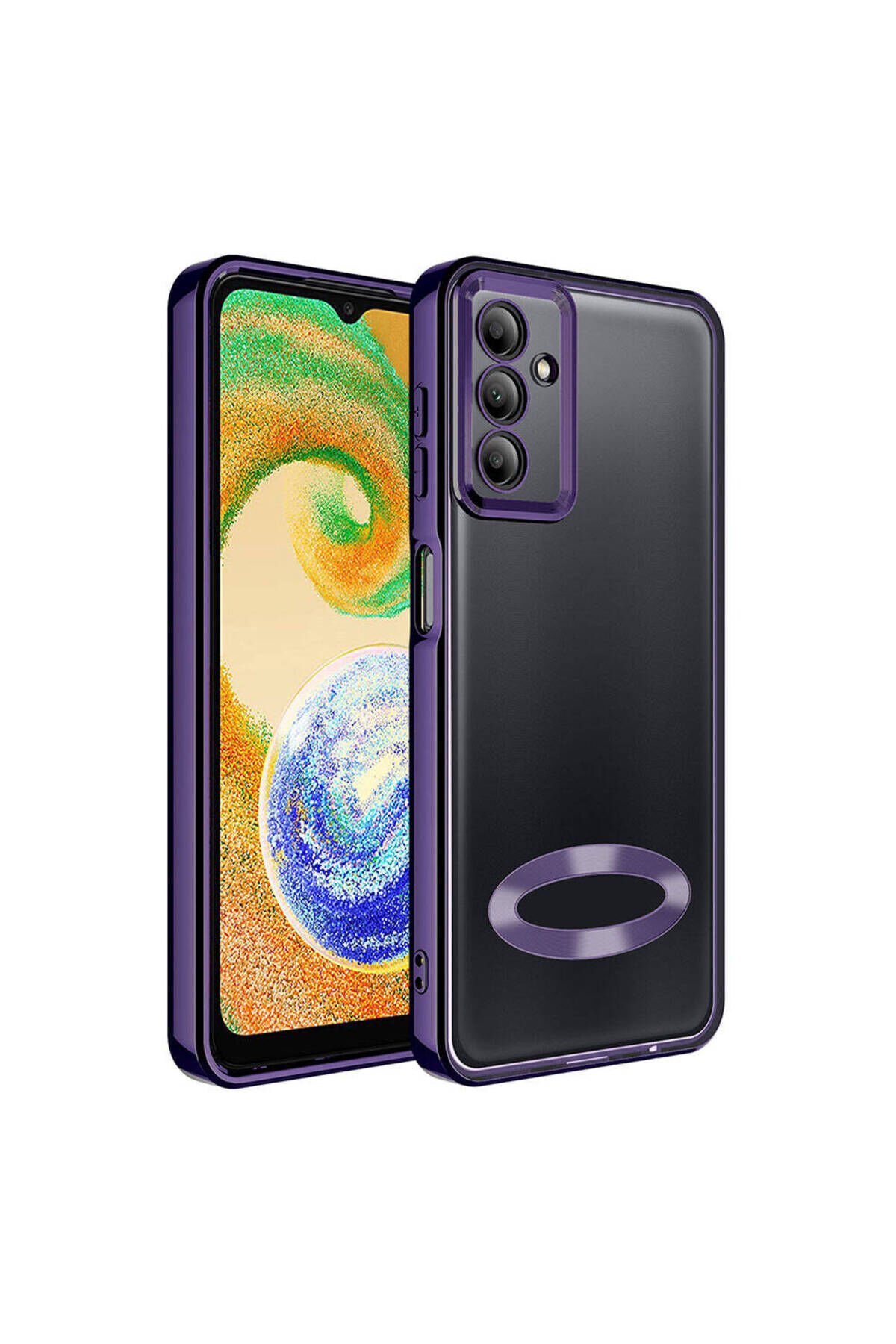 Galaxy A05S Kılıf Kamera Korumalı Logo Gösteren NXAR Omega Kapak - Sierra Mavi Derin Mor