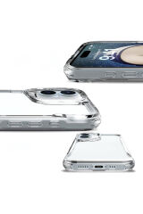 iPhone 16 Plus Kılıf GZST T-Max Kapak - Şeffaf