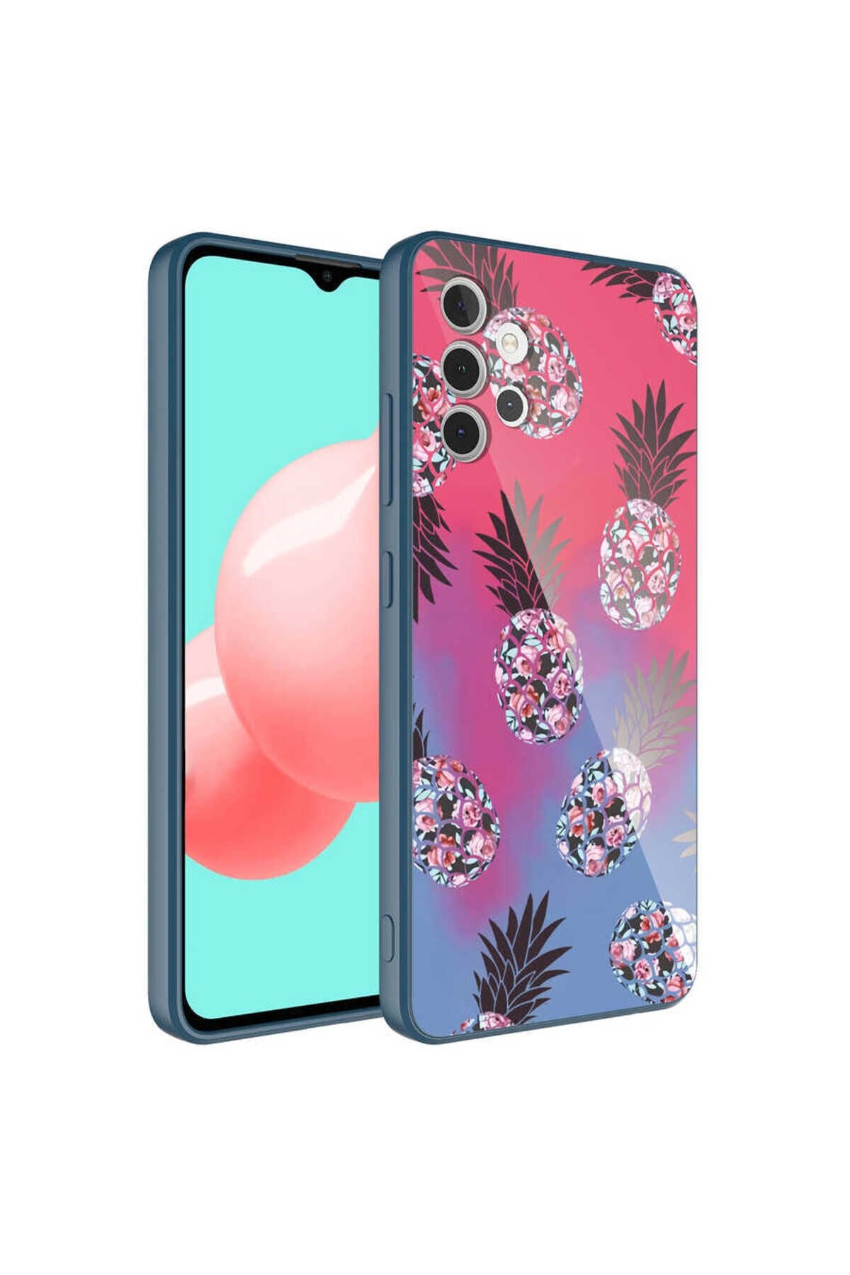 Galaxy A32 4G Kılıf Kamera Korumalı Desenli Sert Silikon BSAY Epoksi Kapak - NO5 No3