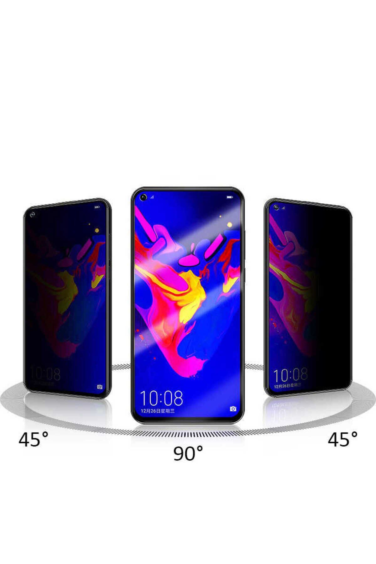 Oppo Reno 4 Lite Uyumlu BSAY New 5D Privacy Temperli Ekran Koruyucu