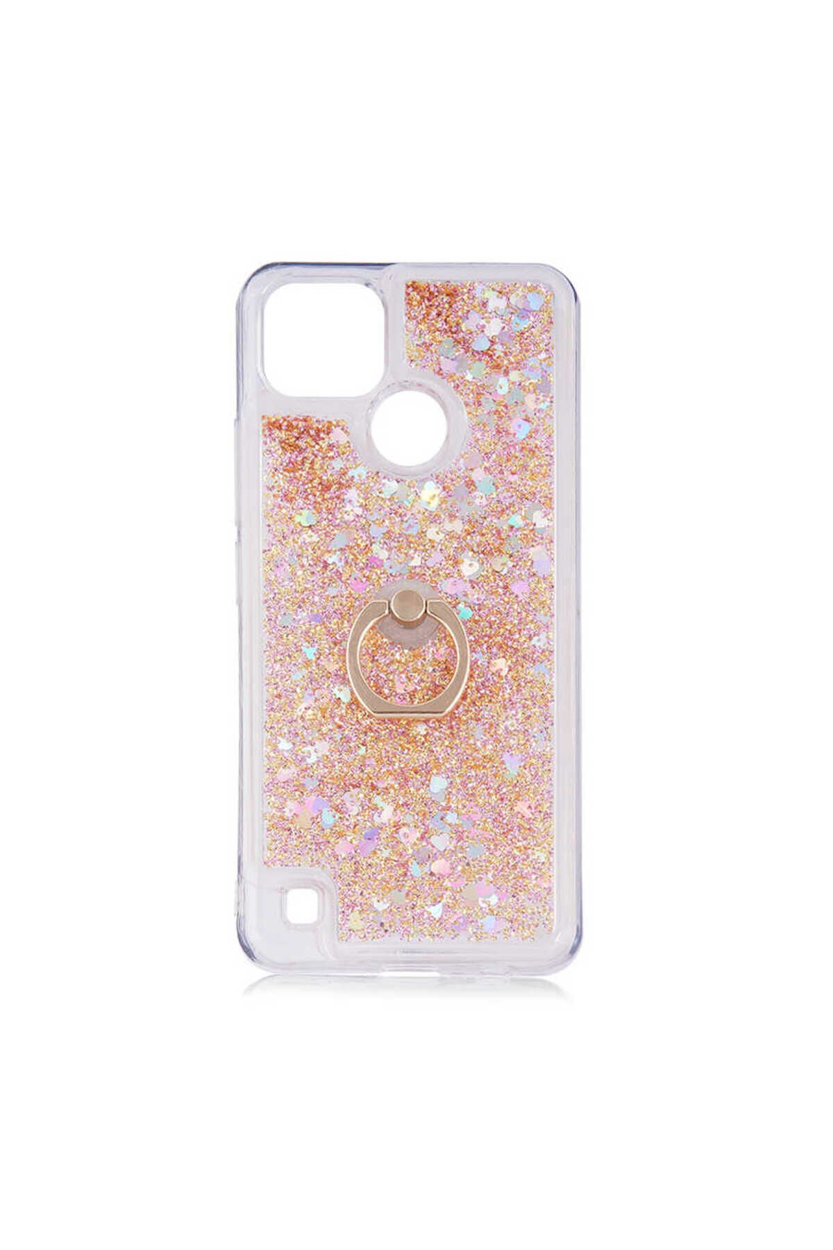 Realme C21 Kılıf BSAY Milce Kapak - Gümüş Gold