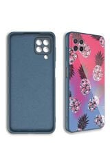Galaxy A22 4G Kılıf Kamera Korumalı Desenli Sert Silikon BSAY Epoksi Kapak - NO6 No4