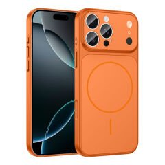 iPhone 14 Pro Max Kılıf Zore M-Safe Şarj Özellikli Kamera Korumalı Formen Kılıf Gold