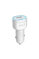 SBT CC-02 Hızlı Şarj Özellikli LED Işıklı QC 3.0 USB-A ve Type-C PD Araç Şarj Başlığı PD 20W - Beya