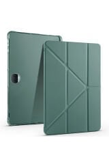 Honor Pad 9 Kılıf BSAY Tri Folding Kalem Bölmeli Standlı Kılıf - Lila Gri