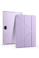 Honor Pad 9 Kılıf BSAY Tri Folding Kalem Bölmeli Standlı Kılıf - Lila Gri