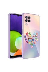 Galaxy M22 Kılıf Kamera Korumalı Desenli Sert Silikon STSR Epoksi Kapak - NO5 No5
