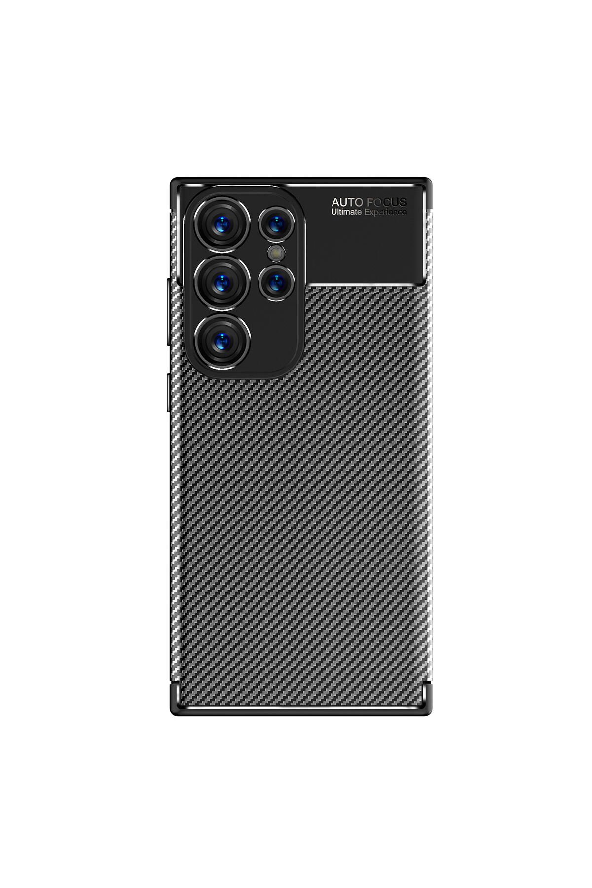 Galaxy S23 Ultra Uyumlu BSAY Negro Silikon Kılıf-Siyah Siyah