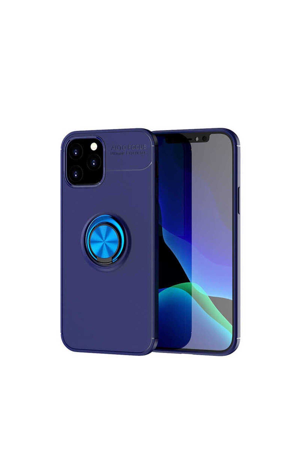 iPhone 12 Pro Uyumlu BSAY Ravel Silikon Kılıf-Siyah-Kırmızı Mavi