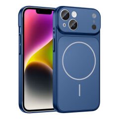 iPhone 14 Kılıf Zore M-Safe Şarj Özellikli Kamera Korumalı Formen Kılıf Siyah