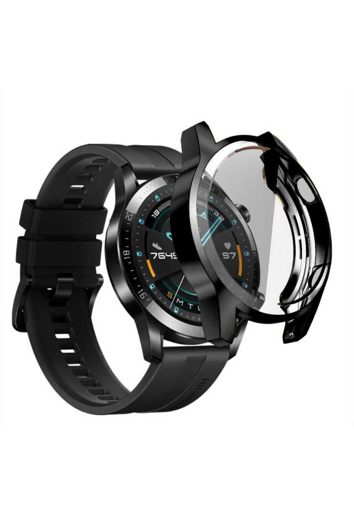 Huawei GT2 46mm BSAY Watch Gard 02 Ekran Koruyucu - Siyah Siyah