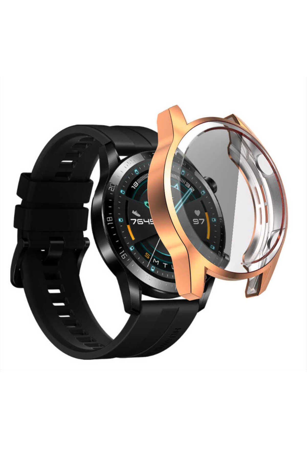Huawei GT2 46mm BSAY Watch Gard 02 Ekran Koruyucu - Siyah Altın