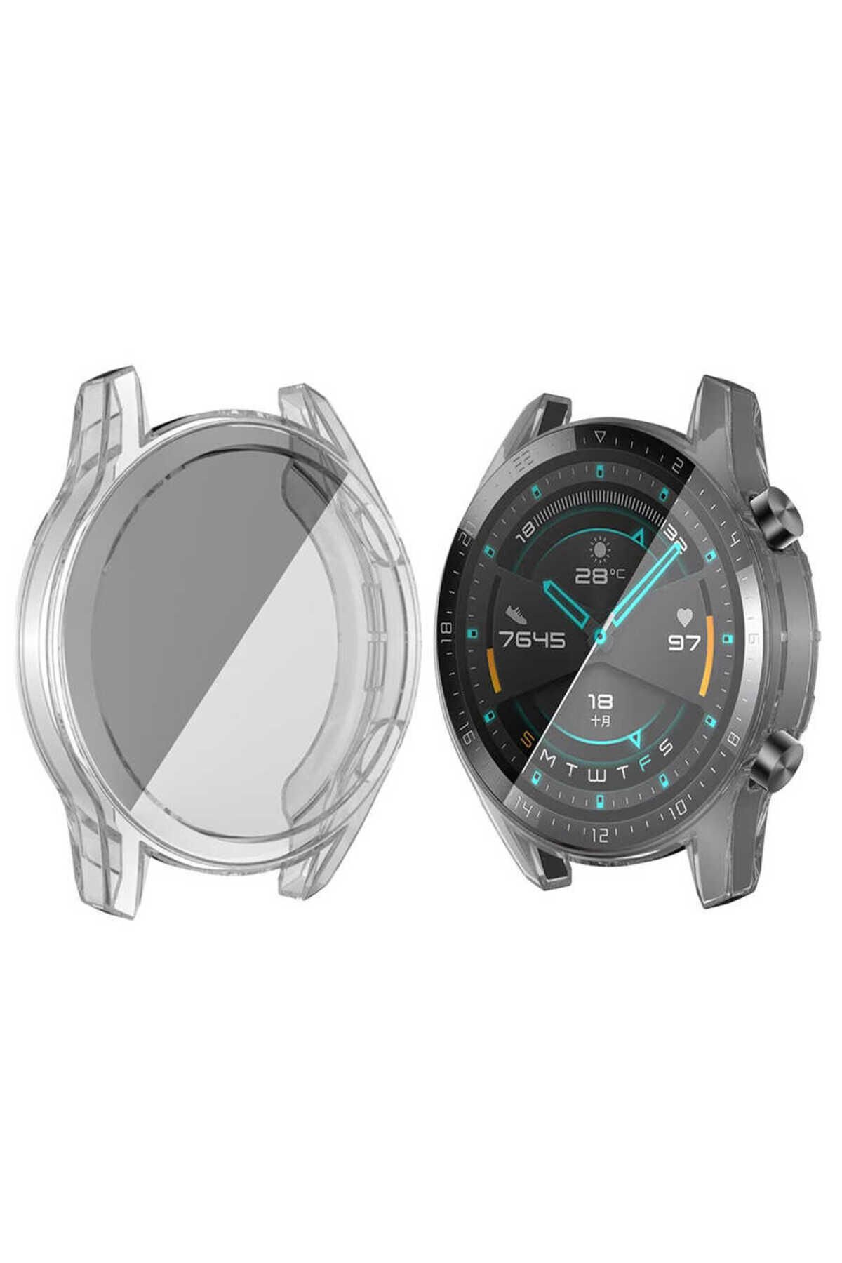 Huawei GT2 46mm BSAY Watch Gard 02 Ekran Koruyucu - Siyah Altın