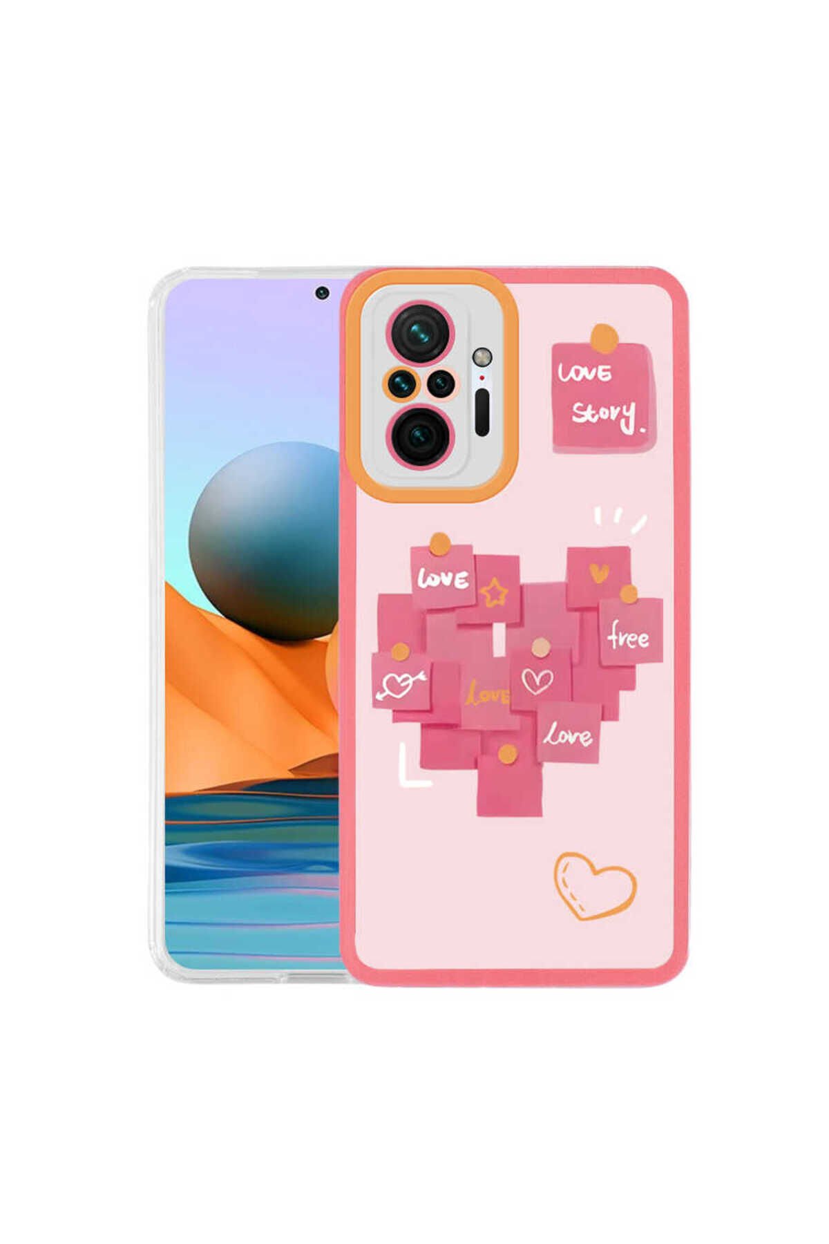 Redmi Note 10 Pro Kılıf NXAR M-Fit Desenli Kapak - Love Story No2 Love Story No2
