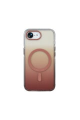 iPhone 16E Kılıf M-safe Şarj Özellikli Transparan Renk Geçişli Toros Kapak - Rose Pembe Pembe