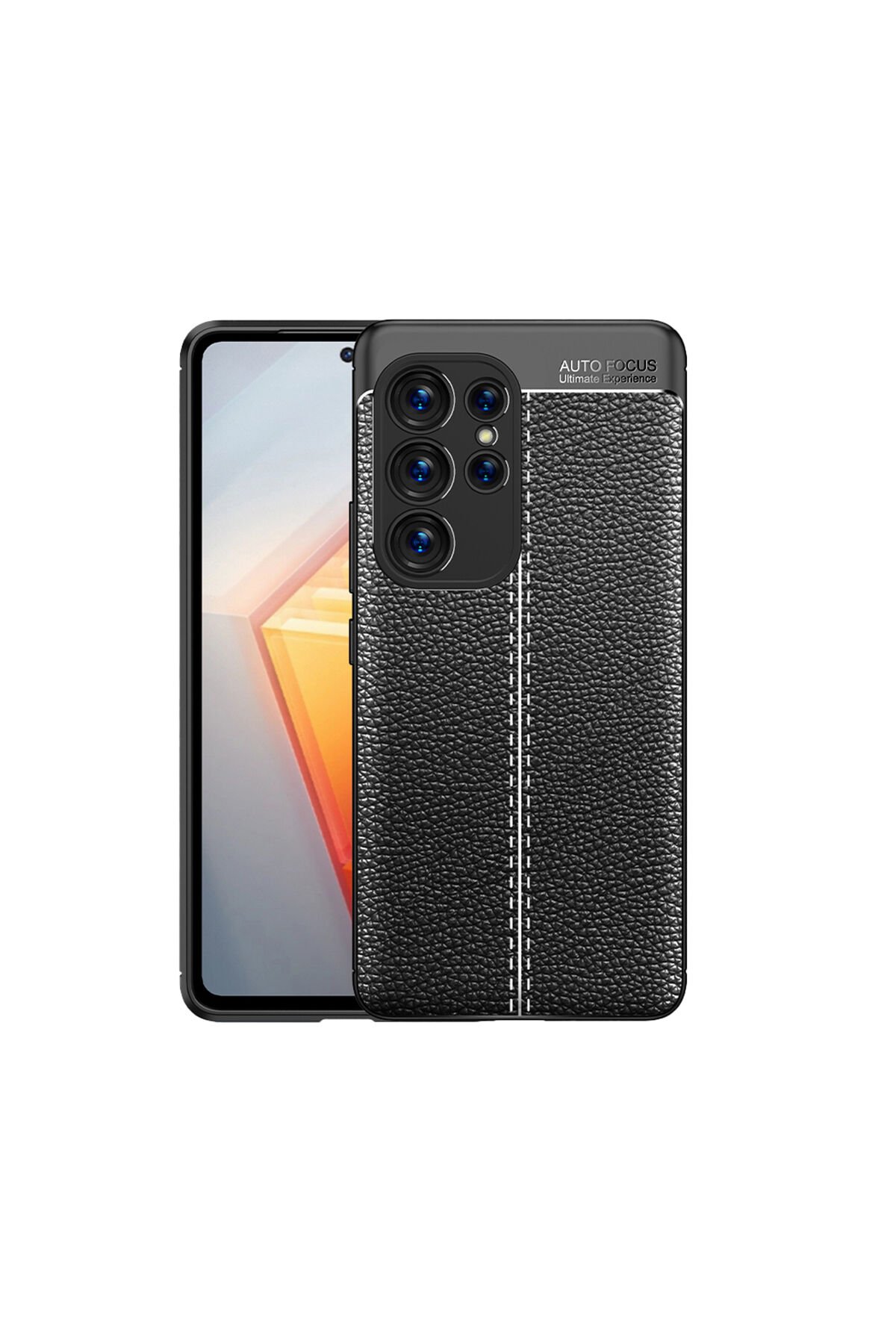 Galaxy S23 Ultra Uyumlu BSAY Niss Silikon Kılıf-Siyah Siyah