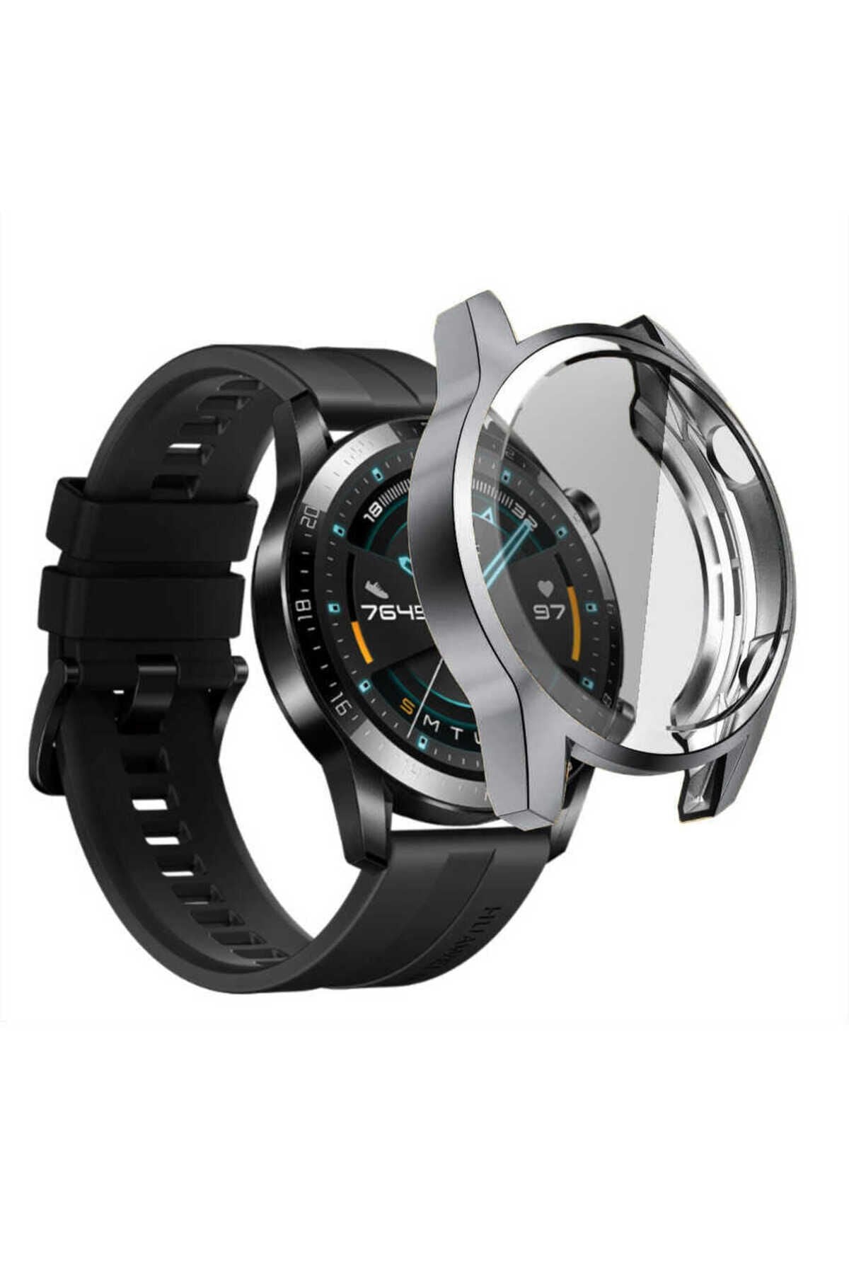 Huawei GT2 46mm BSAY Watch Gard 02 Ekran Koruyucu - Siyah Gri