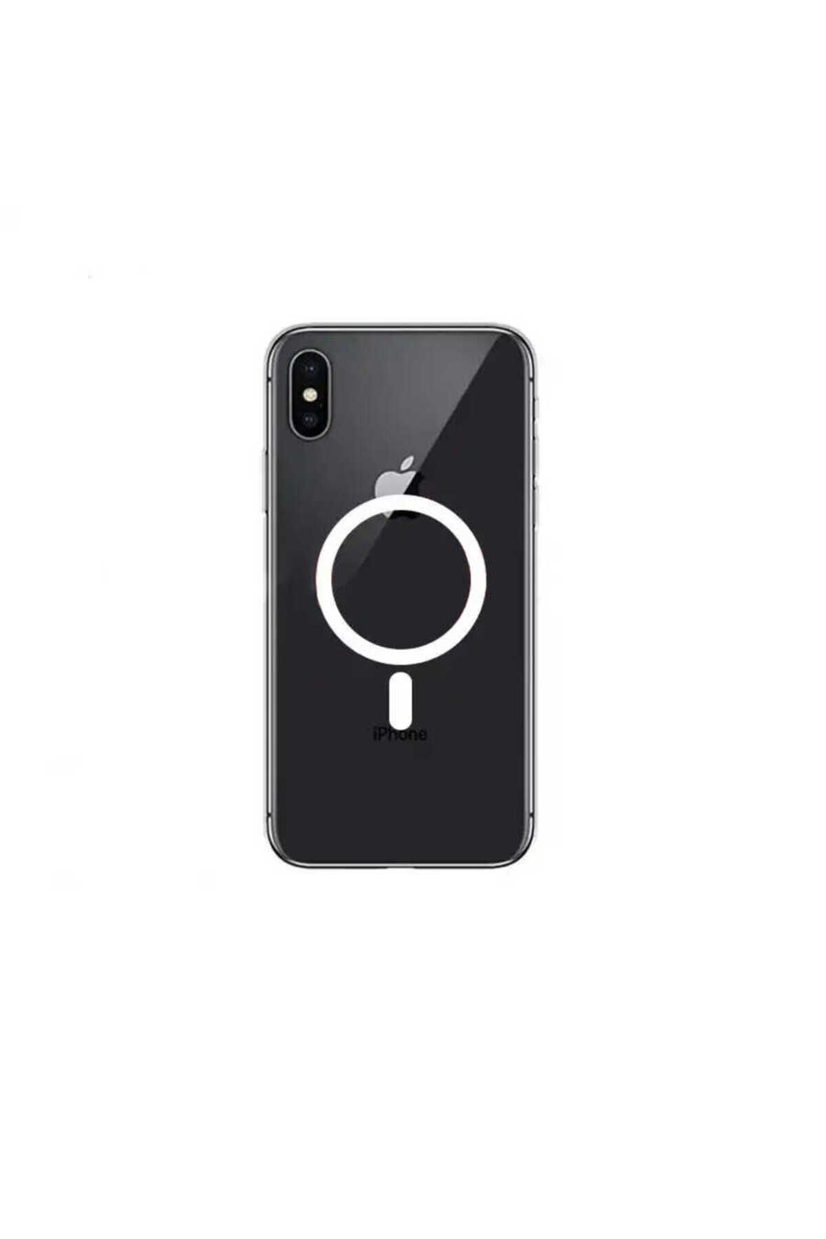 iPhone X Kılıf BSAY Tacsafe Wireless Kapak - Renksiz Renksiz