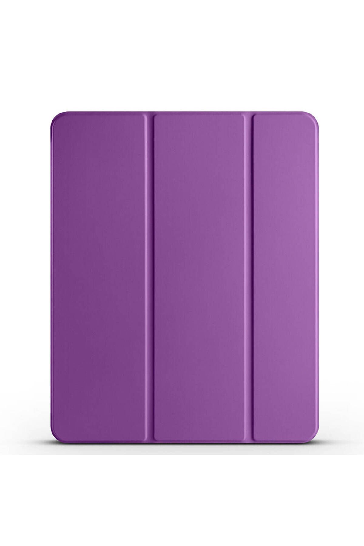 iPad Air 11 2025 M3 OMSY Smart Cover Kalem Bölmeli Standlı 1-1 Kılıf - Mor