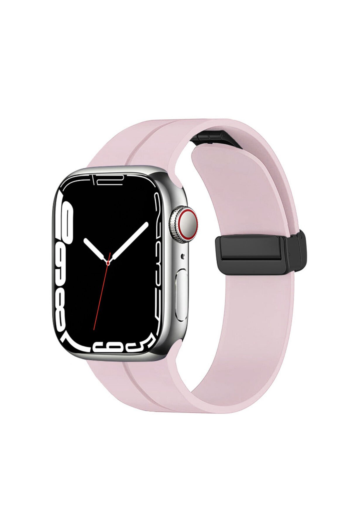 Watch 40mm Uyumlu KRD-84 Uyumlu BSAY Kordon-Beyaz Pembe