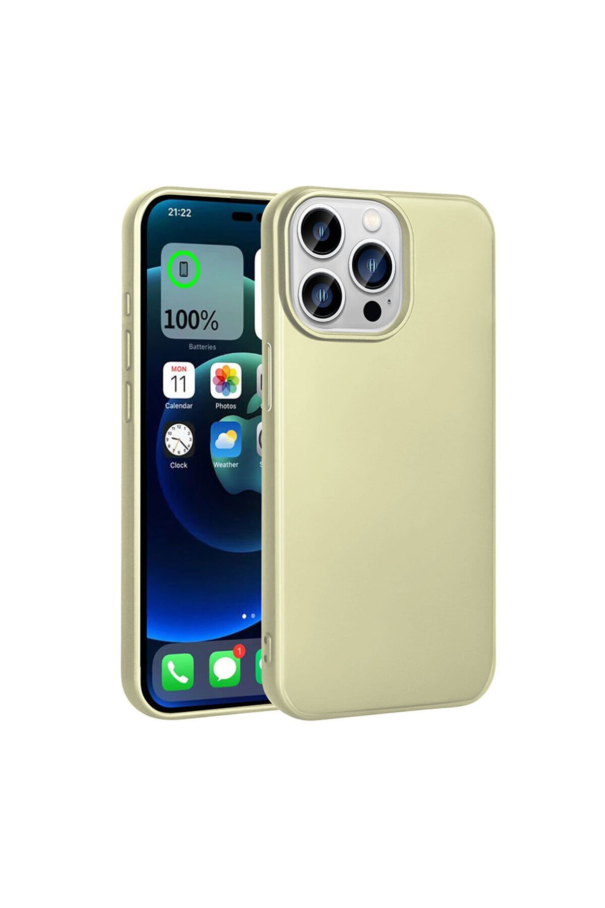 iPhone 15 Pro Max Uyumlu BSAY Premier Silikon Kılıf-Derin Mor Gold