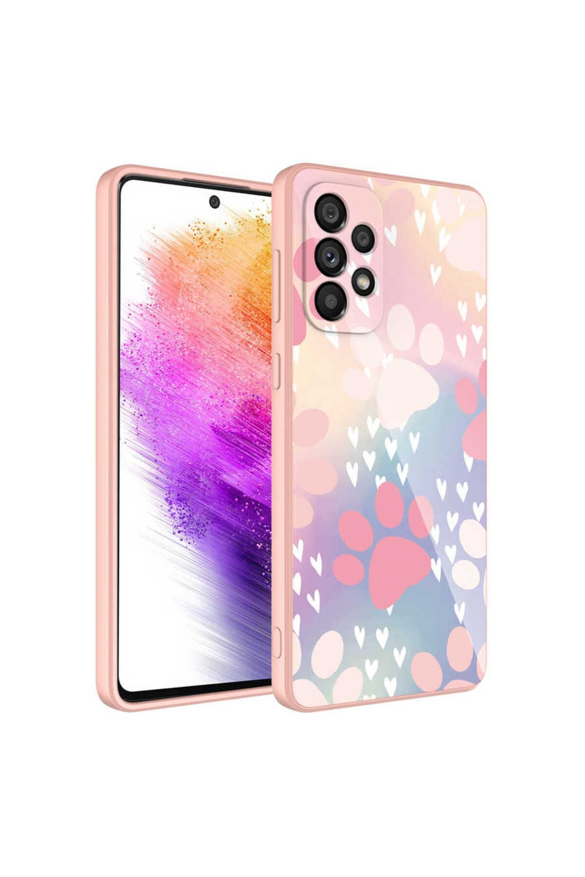 Galaxy A73 Kılıf Kamera Korumalı Desenli Sert Silikon BSAY Epoksi Kapak - NO1 No1