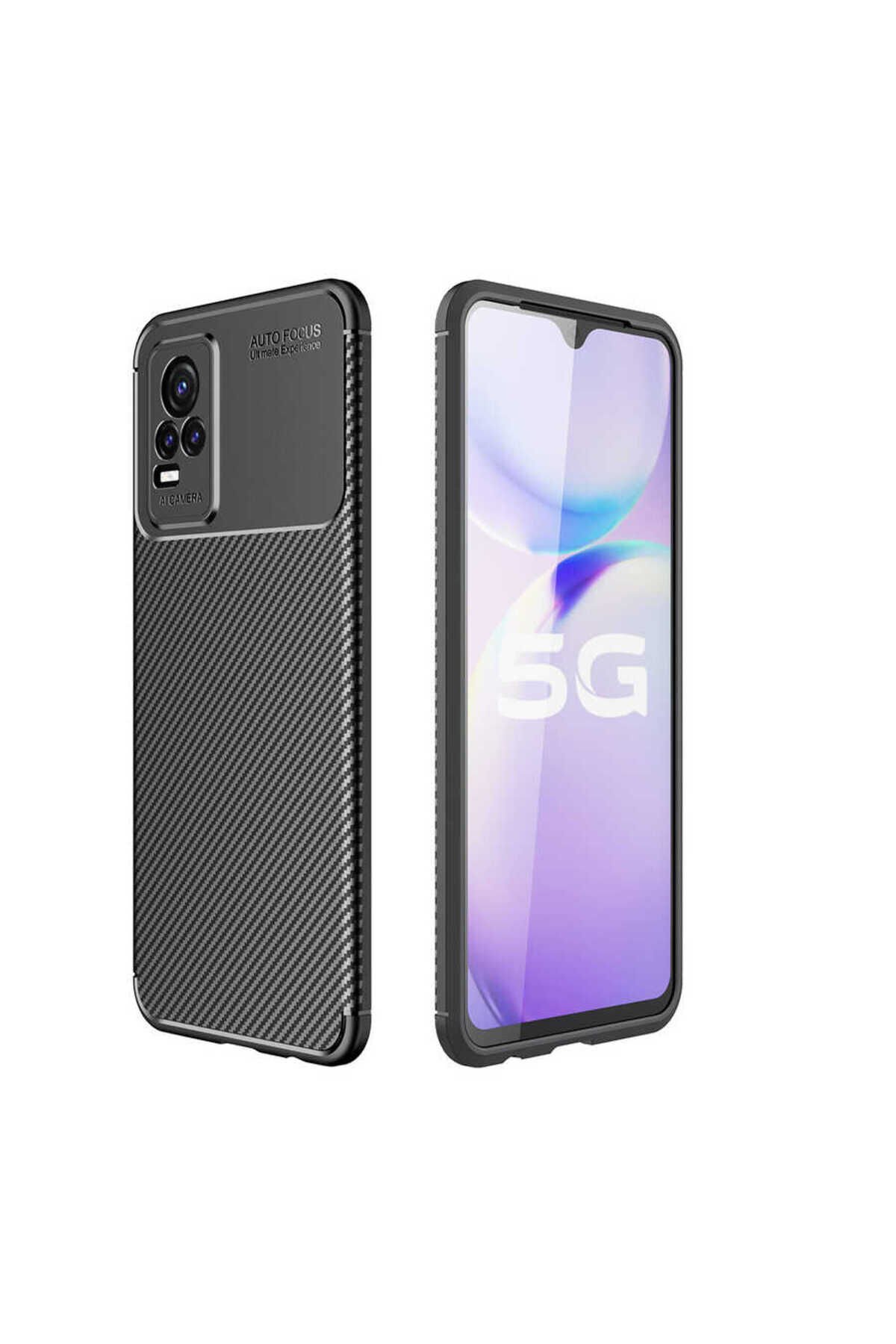 Vivo V21E Kılıf BSAY Negro Silikon Kapak - Siyah Siyah