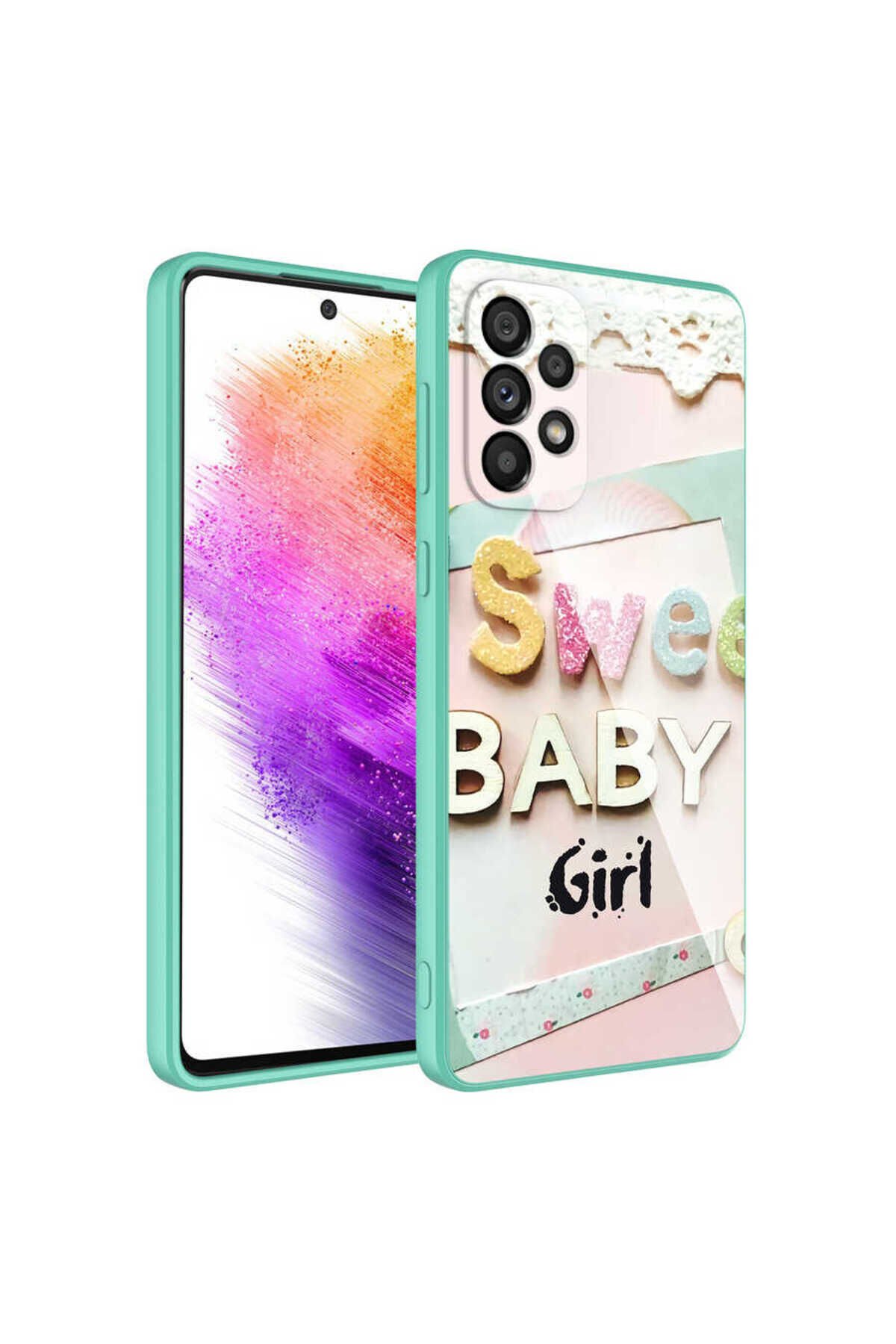 Galaxy A73 Kılıf Kamera Korumalı Desenli Sert Silikon BSAY Epoksi Kapak - NO1 No5