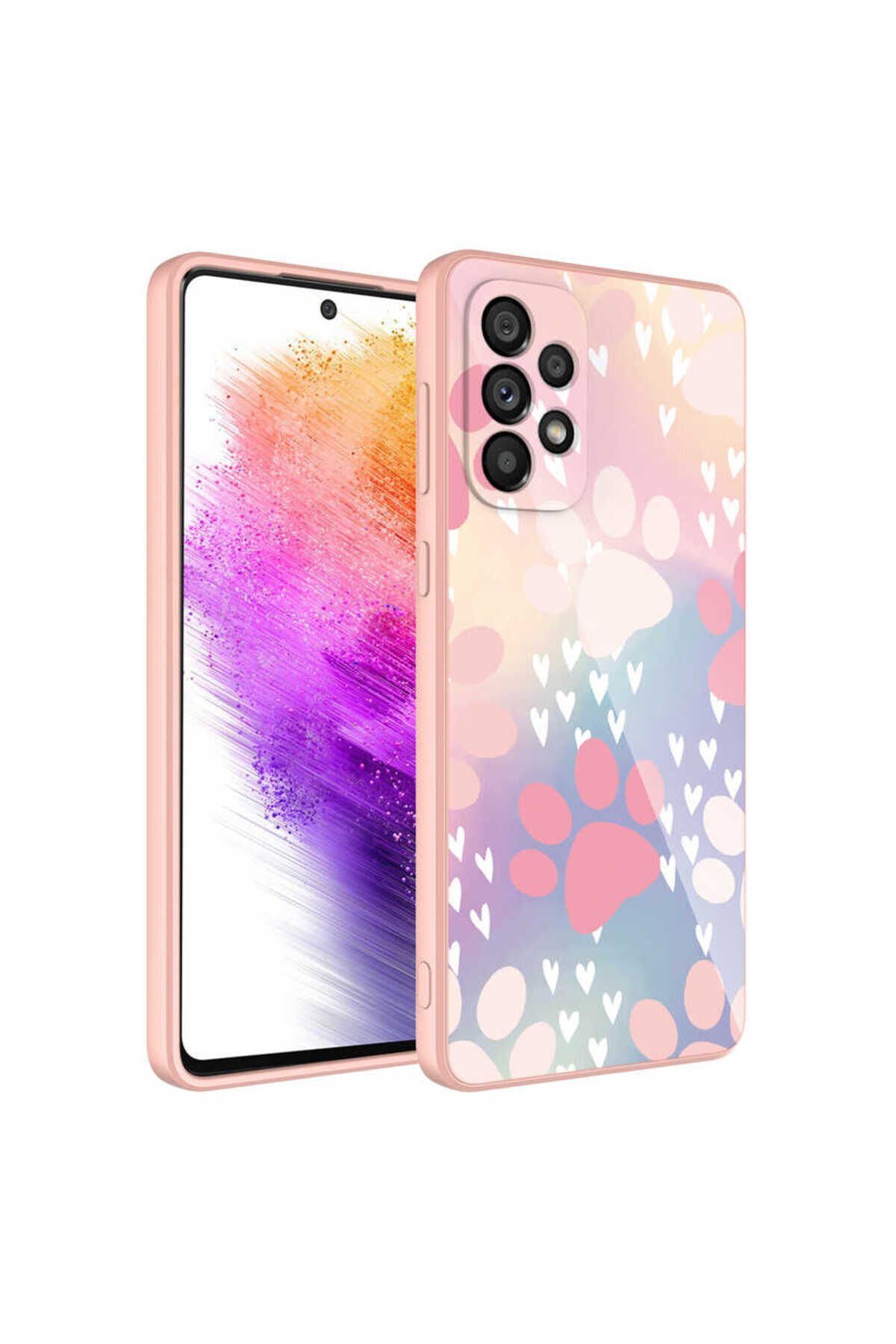 Galaxy A73 Kılıf Kamera Korumalı Desenli Sert Silikon TKNC Epoksi Kapak - NO3 No3