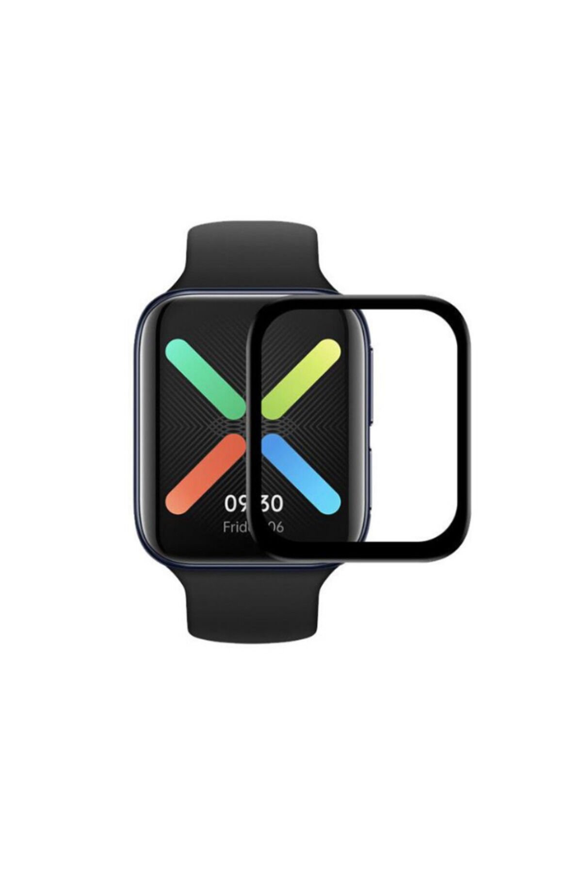 Watch 41mm BSAY PMMA Pet Saat Ekran Koruyucu - Siyah Siyah