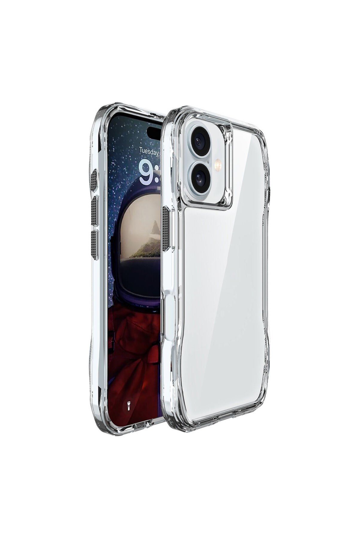 iPhone 16 Kılıf AiHTTgli Şeffaf BSAY İncek Kapak-Şeffaf Şeffaf