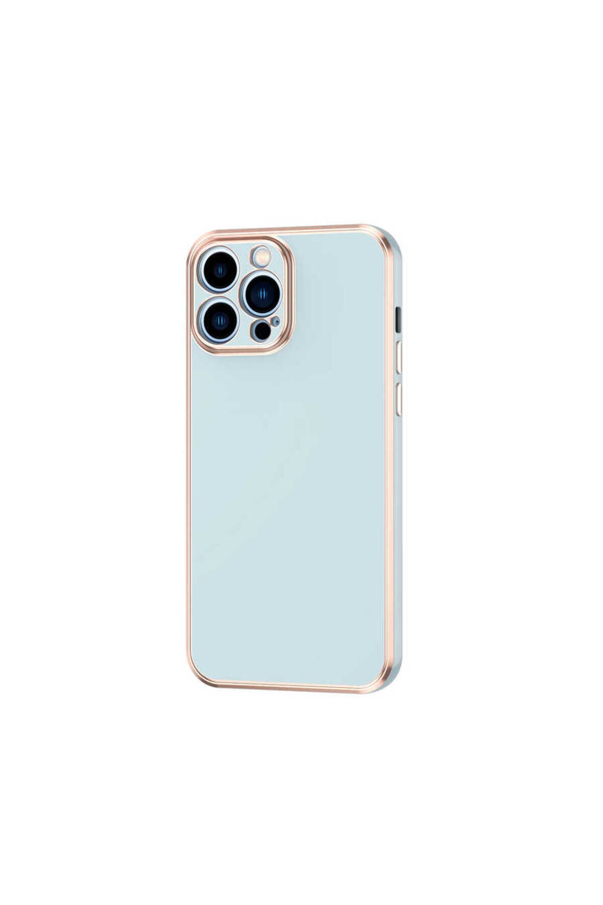 iPhone 13 Pro Max Uyumlu BSAY Bark Kılıf-Mor Mavi Açık