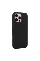 iPhone 16 Pro Max Kılıf M-Safe Şarj Özellikli Kumaş Tasarımlı CPPL Miami Sert PC Kapak - Siyah Yeşil