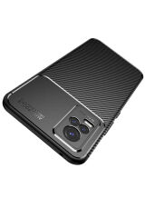 Vivo V21E Kılıf GZST Negro Silikon Kapak - Kahverengi Lacivert