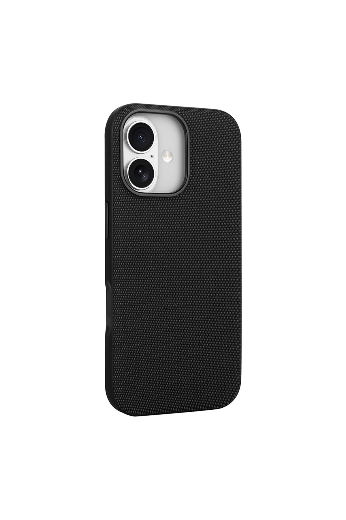 iPhone 17 Kılıf M-Safe Şarj Özellikli Kumaş Tasarımlı Zore Miami Sert PC Kapak - Siyah Siyah