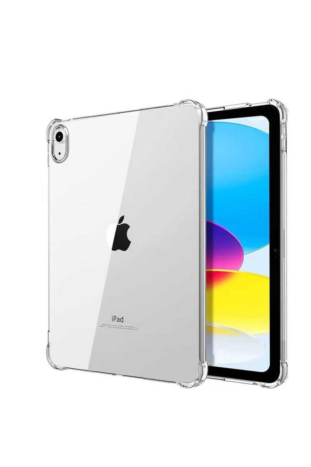 iPad 11.Nesil 2025 Kılıf MSRA Tablet Nitro Anti Shock Silikon Kapak - Renksiz Renksiz
