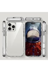 iPhone 16 Pro Max Kılıf AiHTTgli Şeffaf BSAY İncek Kapak-Şeffaf Şeffaf