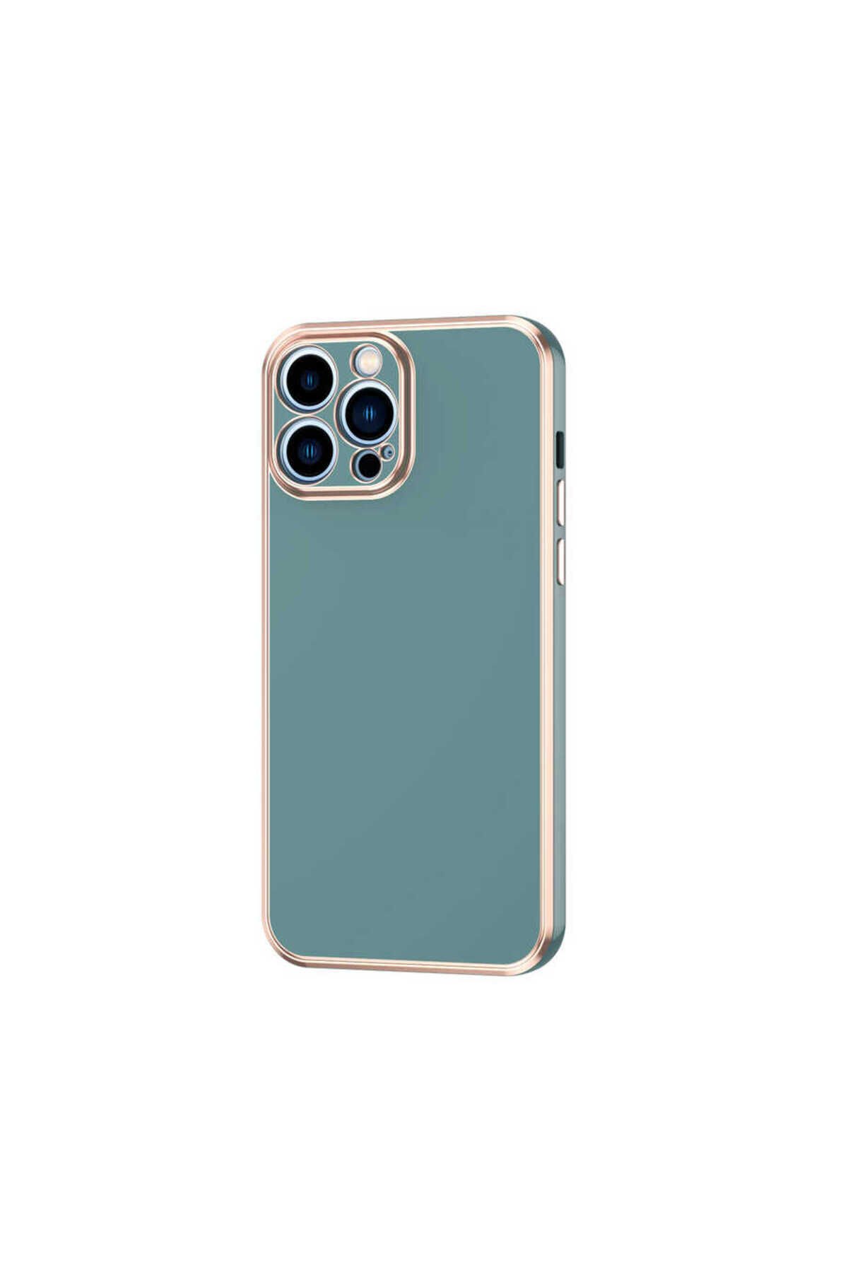 iPhone 13 Pro Max Uyumlu BSAY Bark Kılıf-Mor Petrol Yeşil